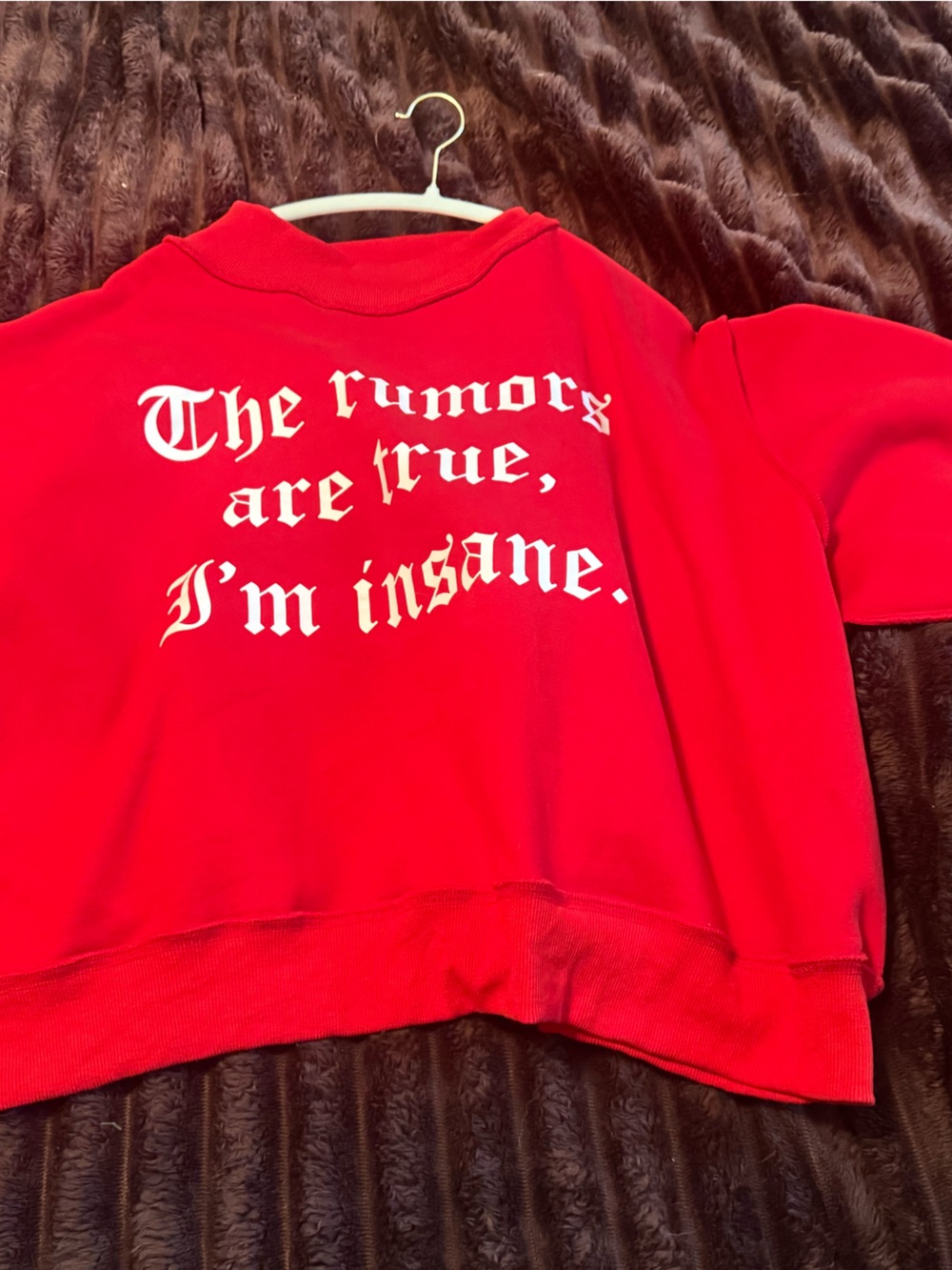 Dressed in LALA Red Graphic Sweatshirt Reversible